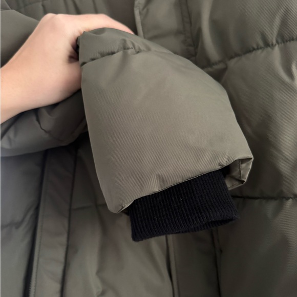 Olive Green Puffer Jacket with Sherpa Lining - Picture 5 of 9